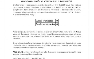 Informe Semestarl de Gestión Estadística ATECNO